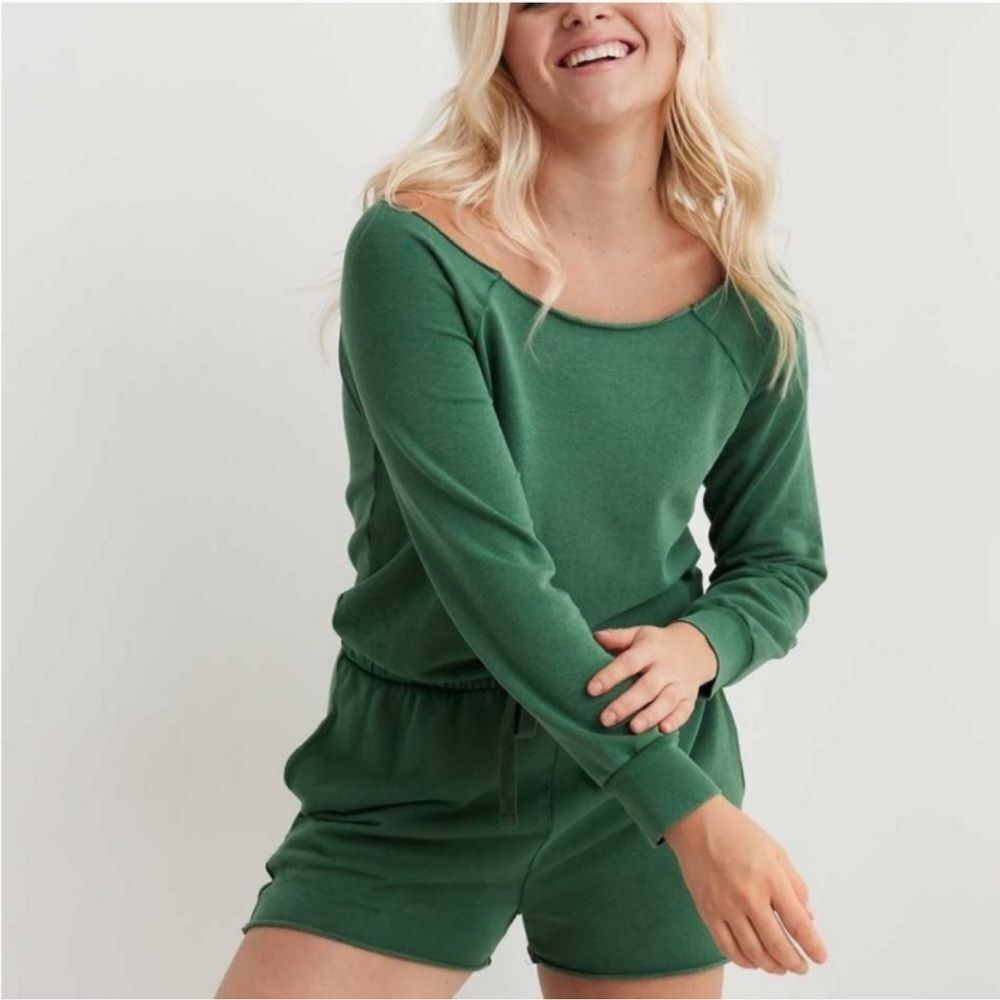 Aerie Terry Cotton Long Sleeve Romper. Size XXL.